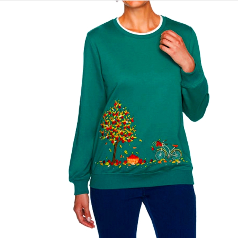 Alfred Dunner Hunter Women's Classics Apple Tree Top